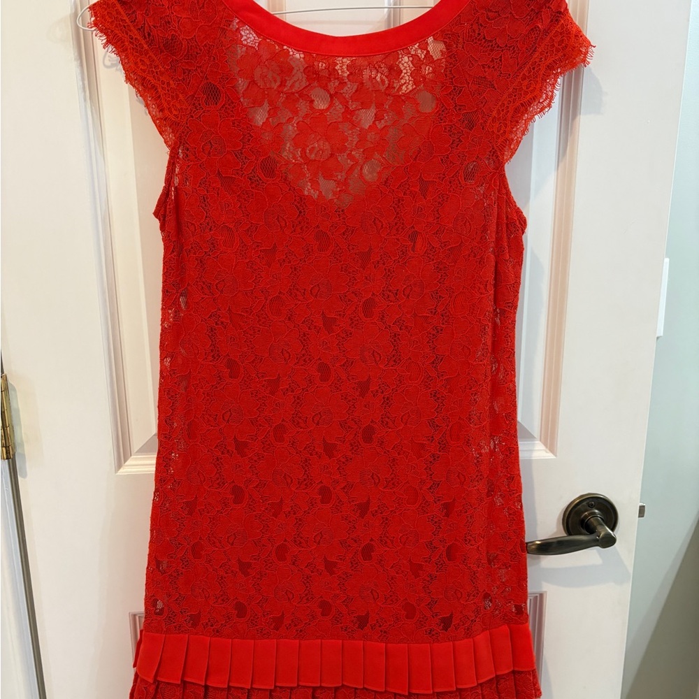 Jessica Simpson Vibrant Orange Lace Dress